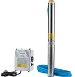Wiltec 4" Tiefbrunnenpumpe 750 W, Wasserpumpe mit F&ouml;rdermenge 6000 l/h,...