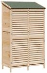 vidaXL Gartenschuppen Natur 106 x 56 x 176,5 cm Massivholz aus Fichte