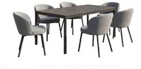 KAWOLA Gartenm&ouml;bel Set INDUS 7-tlg. Aluminium grau