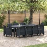 vidaXL Garten Essgruppe 11 stk. Anthrazit Polypropylen - Grau