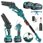 Akku Hochentaster 4in1 Akku Gartenset B&uuml;rstenloser Motor 6 Zoll Akku...