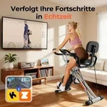 YOSUDA Heimtrainer Fahrrad Klappbar,Ergometer 150kg Belastbar, Hometrainer 8