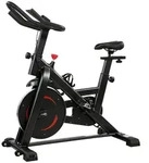 SPORTNOW Heimtrainer Fahrrad H&ouml;henverstellbar Hometrainer mit APP LCD-Monitor -