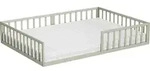 Bodenbett aus Metall Vitalispa Minno Greige 140x200 mit Matratze, Model 57761 -...
