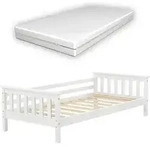 Kinderbett Nuuk mit Komfort-Matratze 70x140 cm Jugendbett mit Stauraum und...