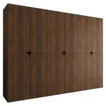 MIRJAN24 Kleiderschrank Espresso 270, Kleiderschrank, Garderobe (Farbe: Nuss...