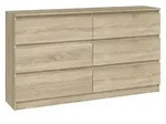 Topeshop M6 140 SON 2X3, Eiche, 6 Schublade(n), Partikelbord, Einfarbig, Modern,