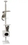 Kerbl Pet Kratzbaum Ferdi wei&szlig;, 38 x 38 x 240-260 cm - Wei&szlig;