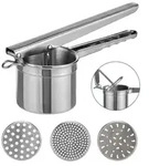 Edelstahl Kartoffelpresse Sp&auml;tzlepresse 3 Locheins&auml;tze