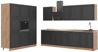 K&uuml;chenzeile Vicco Fame-Line Anthrazit-Gold Landhaus/Goldkraft Eiche 460 cm, AP