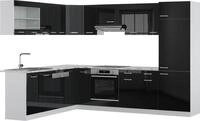 Eckk&uuml;che Vicco R-Line Schwarz Hochglanz/Wei&szlig; 287 x 227 cm ohne Arbeitsplatte, Model
