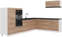 Eckk&uuml;che Vicco Fame-Line Goldkraft Eiche/Wei&szlig; 327 x 227 cm ohne Arbeitsplatte,