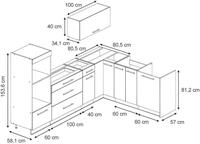 Eckk&uuml;che Vicco Fame-Line Goldkraft Eiche/Goldkraft Eiche 287 x 207 cm ohne