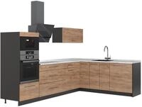 Eckk&uuml;che Vicco Fame-Line Goldkraft Eiche/Anthrazit 287 x 207 cm, AP Marmor,...