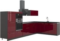 Eckk&uuml;che Vicco Fame-Line Bordeaux Hochglanz/Anthrazit 347 x 207 cm, AP...