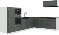 Eckk&uuml;che Vicco Fame-Line Gr&uuml;n-Gold Landhaus/Wei&szlig; 327 x 227 cm ohne...
