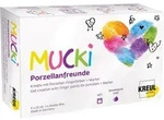 KREUL 26311 - MUCKi Porzellanfreunde Fingerfarben Set 6x 50ml + Marker -