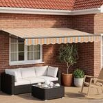vidaXL Manuelle Gelenkarmmarkise mit LEDs 3,5 x 2,5 m