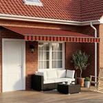 vidaXL Manuell einziehbare Markise Orange, Schwarz und Gelb 4 &times; 3,5 m