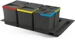 Emuca Beh&auml;lterset Mit Recyclingbasis F&uuml;r K&uuml;chenschublade Schwarz Schwarz One Size