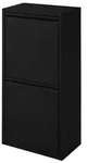 Relaxdays M&uuml;lleimer, 3 F&auml;cher, 18l, 2x 11l, aufklappbar, entnehmbare Inneneimer,