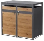 ML-Design M&uuml;lltonnenbox 2er f&uuml;r 2 Tonnen 240L 132x80x120 cm...