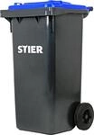 STIER 2-Rad-M&uuml;llgro&szlig;beh&auml;lter, M&uuml;lltonne, Volumen 120 Liter, M&uuml;lleimer, Tonne