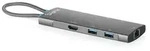 Digitus USB-C Docking Station, 8-Port, Universal, USB Typ-C, Grau - Grau
