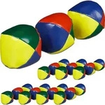 48 x Jonglierb&auml;lle, &Oslash; 65 mm, Anf&auml;nger & Profis, PVC, Sandf&uuml;llung,...