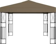 vidaXL Pavillon 3x3 m Taupe Stoff