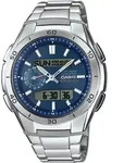 Casio Radio Controlled WVA-M650D-2AER Herren Funk Armbanduhr Funkuhr - Silber/Blau