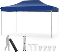 COSTWAY 3x4,5m Faltpavillon, Pop Up Pavillon H&ouml;henverstellbar mit...