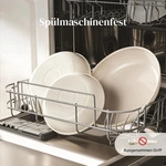 Pfannenset 6-teilig Keramik Antihaft Induktion Beige 20/24/28 cm abnehmbarer...