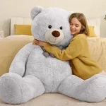 Riesen Teddyb&auml;r 140cm Grau XXL Kuscheltier Pl&uuml;schb&auml;r