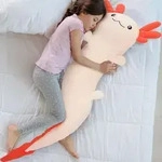 Riesen Axolotl Pl&uuml;schtier 122cm Kuscheltier XXL Kissen Spielzeug Einschlafhilfe