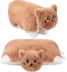 BRUBAKER Kuscheltier-Kissen Katze - 2 in 1 Pl&uuml;schtier und Kuschelkissen - 40 x...