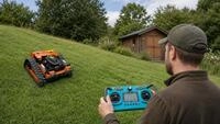 Ferngesteuerter Motor-Rasenm&auml;her CW-500 Orange B&ouml;schungsm&auml;her