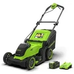 Greenworks G40LM4102 Akku-Rasenm&auml;her 40V, 41 cm Schnittbreite, b&uuml;rstenlos...