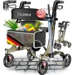 ELONEO Premium Leichtgewicht Rollator faltbar, mit Sitz, Leichtgewicht-Rollator,