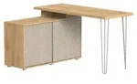 Schreibtisch Vicco Notivo Cashmere 135 x 55 cm mit Aktenschrank, Model 58708 -