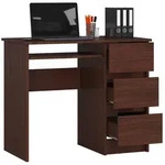 Schreibtisch 90cm mit 3 Schubladen und Tastaturauszug Computertisch Arbeitstisch -