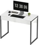 HOMCOM Schreibtisch 100 x 50 cm Computertisch B&uuml;rotisch mit 2 Schubladen...