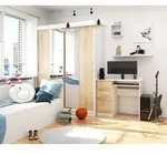 Schreibtisch 90cm mit 3 Schubladen und Tastaturauszug Computertisch...