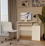 Praktischer Schreibtisch Porto mit Schublade, Schrank und Tastaturauszug