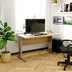 Schreibtisch 135x60cm mit Metallbeinen Computertisch Arbeitstisch...
