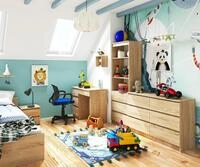 Schreibtisch 90cm mit 4 Schubladen Computertisch Arbeitstisch f&uuml;r B&uuml;ro &...