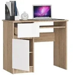 Computertisch 90 cm | Schreibtisch | mit Tastaturauszug mit Stauraum -...