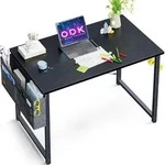 ODK Kleiner Schreibtisch mit Kopfh&ouml;rer Halter und Aufbewahrungstasche, Schwarz...