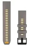 Garmin QuickFit Armband Silikon Silbergrau/Yellow - Grau/Gelb