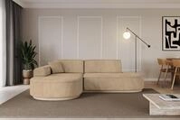 ALTDECOR Ecksofa in L-Form MARI-L1-v1 - 243x171x83 cm Beige - Corner Sofa Bett
